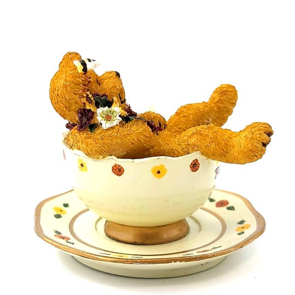 Boyds Teabearies Smiley Teabearie 24301 Bee Happy Teabearie in a Teacup Retired - Picture 4 of 10